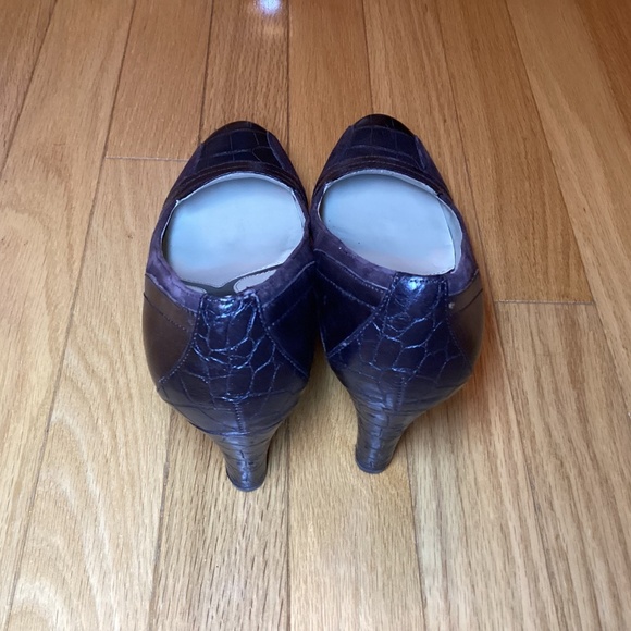 Naturalizer Leather Chocolate Brown Platform Heels, fit 6.5-7 - Picture 2 of 15